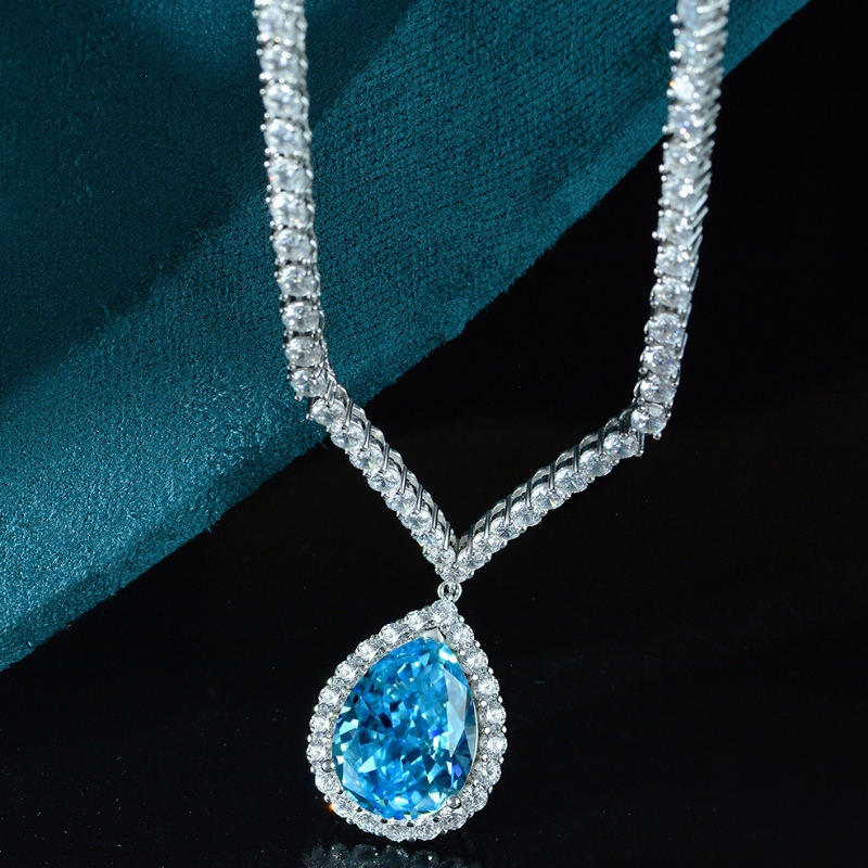 Hart of the Ocean Pendant 40ct High-End Luxury Flash Full Diamond Necklace