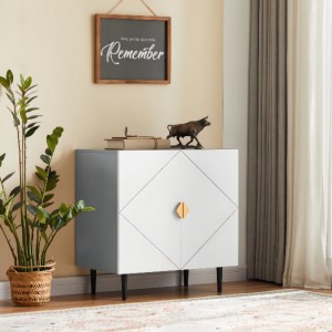 Koffiekast, moderne minimalistische lichte luxe stijl, woonkamer, gang, café, eetbar.