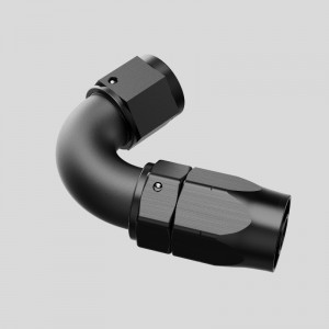 High Performance Full Flow 120 graden AN4 AN6 AN8 AN10 AN12 Cutter Style Swivel Slangenuiteinden