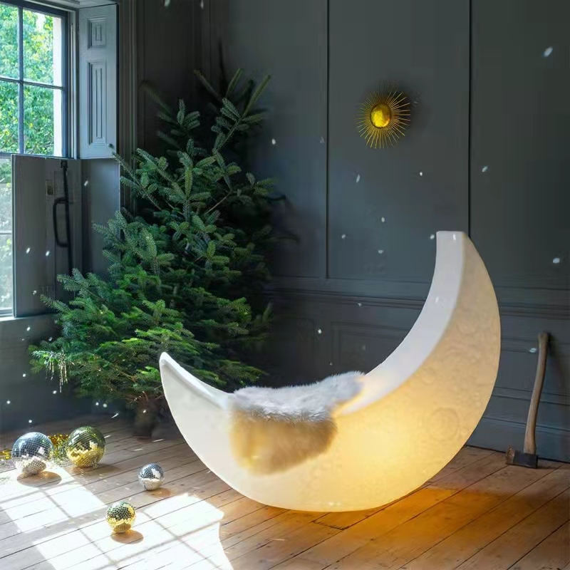 Party Led Luminous Swing Chair Outdoor/indoor Plastic Moon Lamp Luminous Led Moon schommelstoel