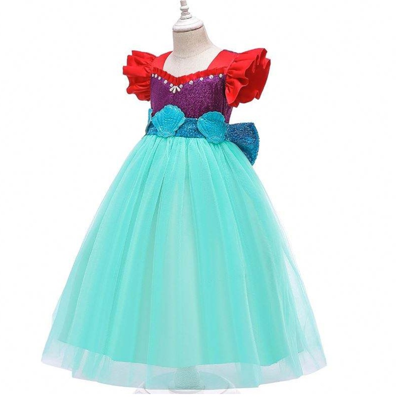 Baige Kids Mermaid Ariel Princess Girl Dress Halloween Performance Cosplay Cosplay Kostuum Mry002