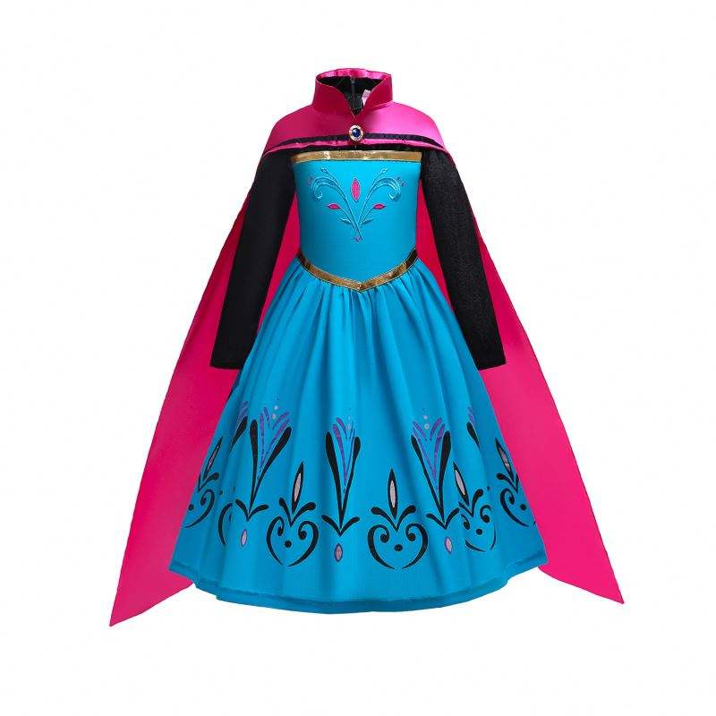 Baige Christmas Halloween Party -jurken voor kinderen Princess Anna Elsa Cosplay Kostuum Baby Role Play Kostuum