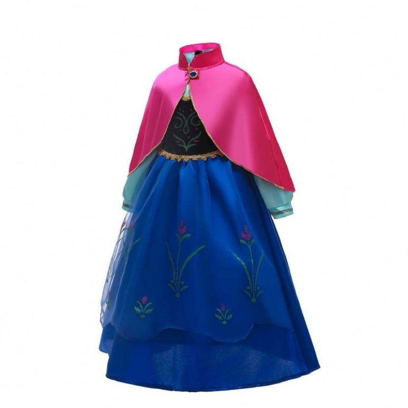 Baige Anna Elsa Cosplay Dress Fairy Tale Halloween -jurken Princess Anna Party Performance Outfit