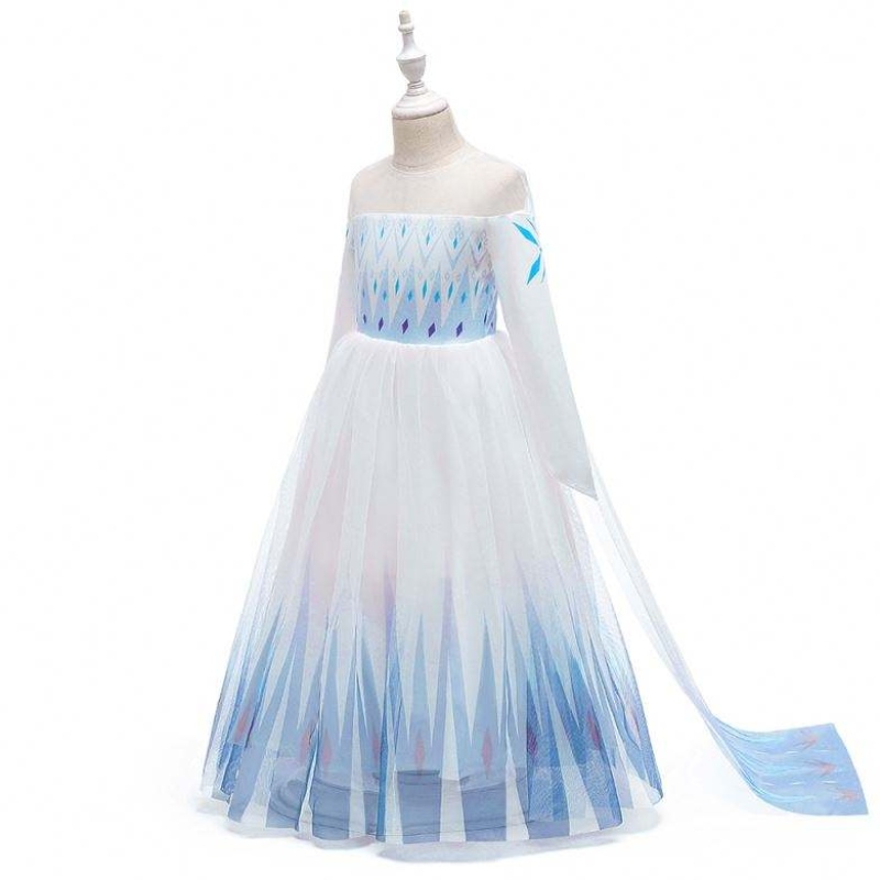 Baigenieuwe ontwerpmeisjes Anna witte jurk cosplay feest verkleed prinses Elsa Movie Kinderkleding