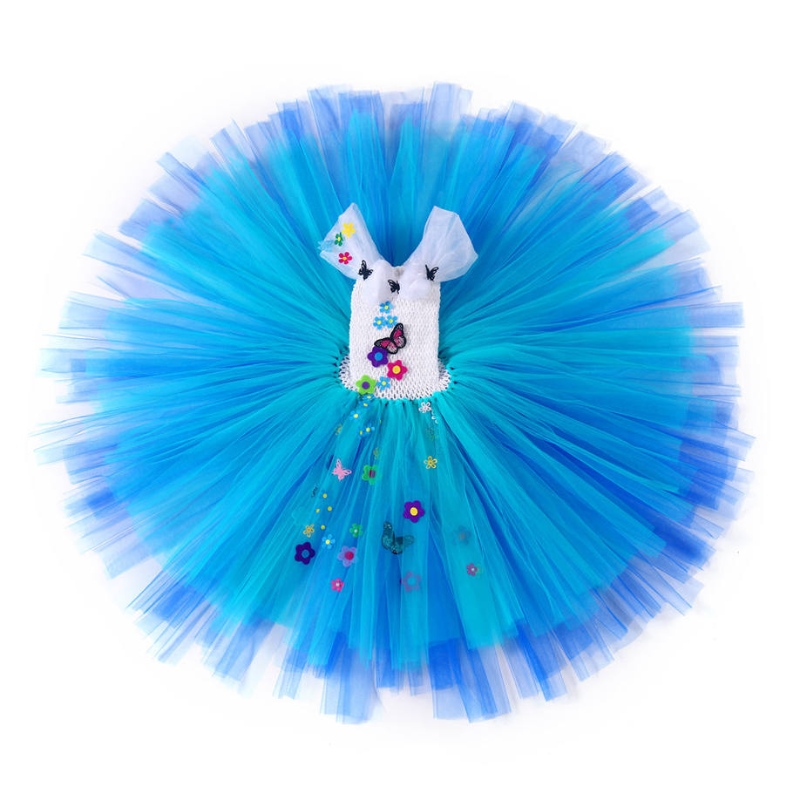 Encanto mirabel kostuumjurk voor meisjes cosplay isabela madrigal prinses Halloween verkleed met bril oorbellen