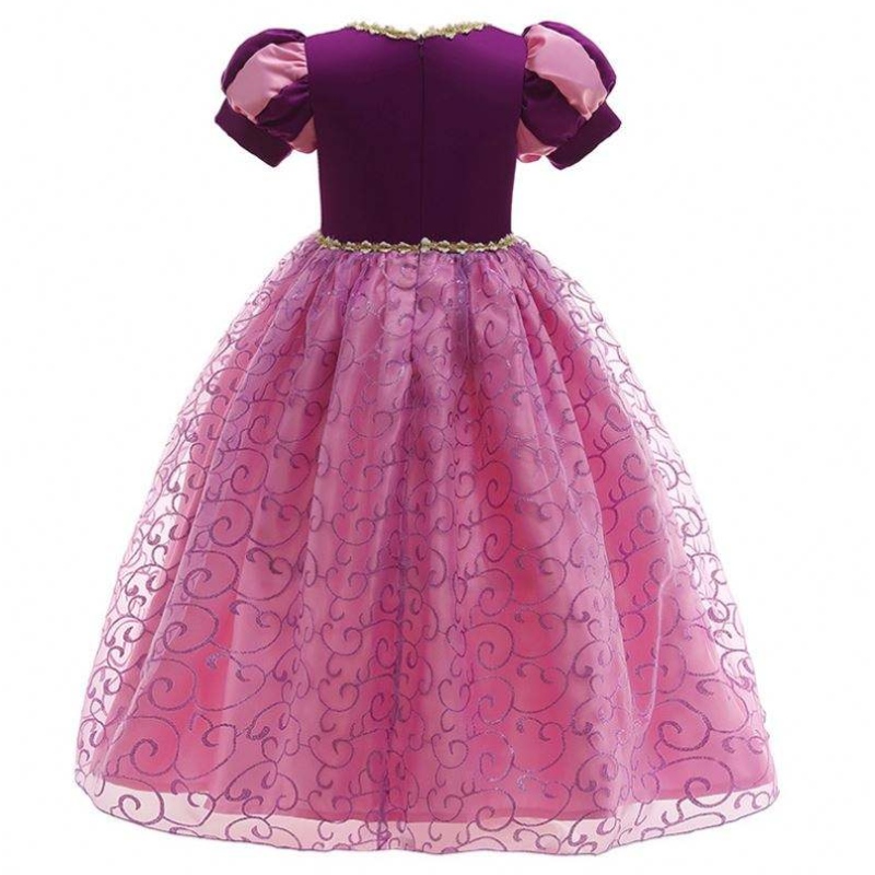 Kid Girls Princess Rapunzel verkleed kinderen kinderen Halloween kostuum verjaardagsfeestje jurk D0694