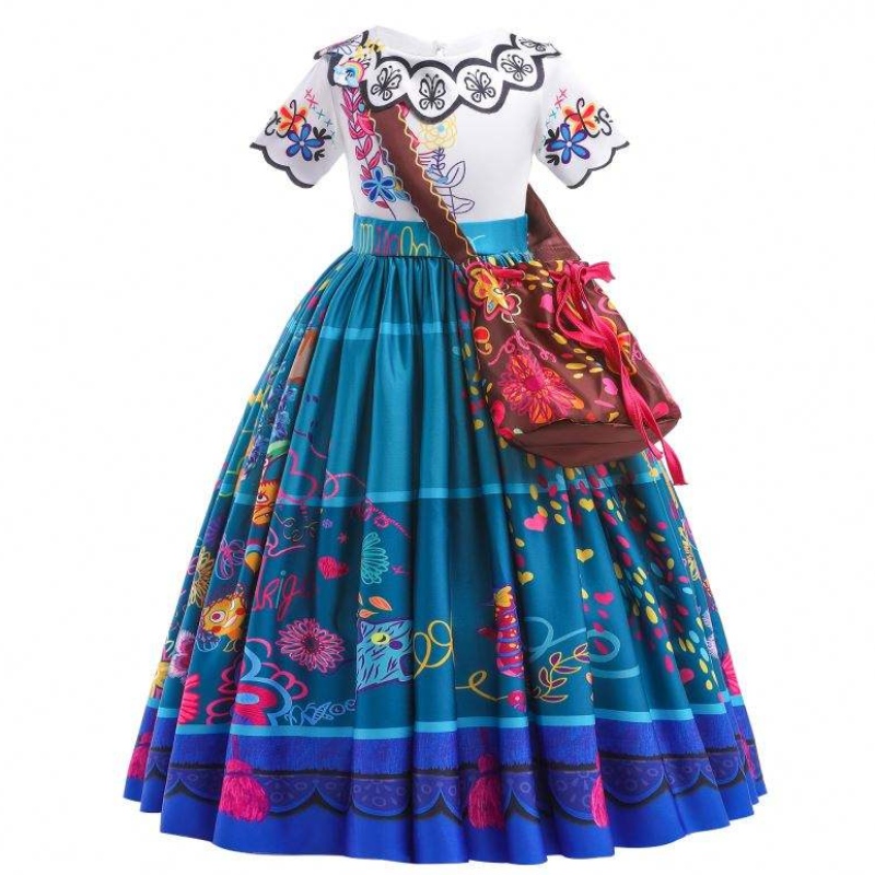 Baige cosplay kostuum Halloween prinses jurk encanto mirabel meisje feestjurk met gratis tas