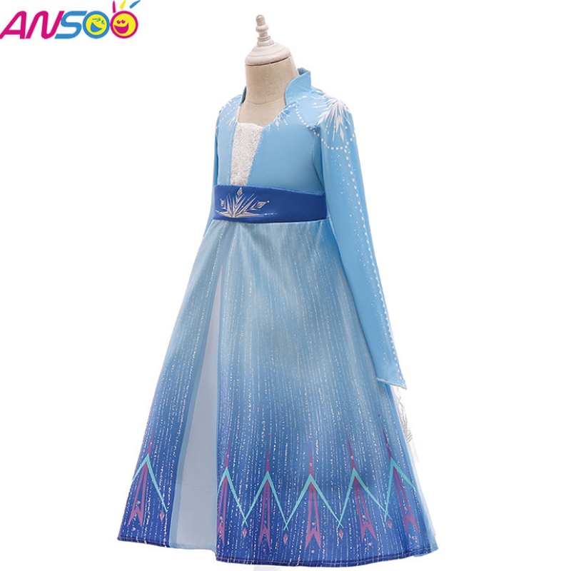 Ansoo Kids Elsa Princess Dress Dress Halloween Cosplay Fancy Party Kleed Anna Elsa kostuum voor meisjes