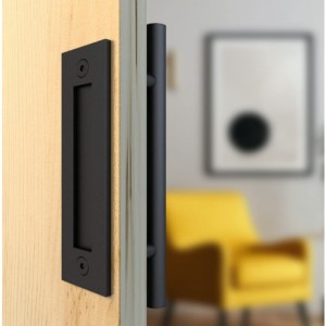 BH001 Zwart ronde schuur deur trekgreep schuifdeur handgreep, schuur houten deurgreep