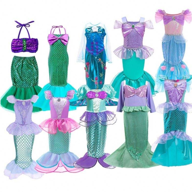 Meisjes Little Mermaid Halloween Princess Kostuum Kinderen Ariel Dress Kids Kerst Carnaval Verjaardagsfeestje Fancy Outfit Kleding