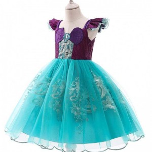 Mermaid zomer korte mouwen prinses kinderen \\\\ \'s jurk kinderen \\\\\' kledingmeisjes kleding d0684