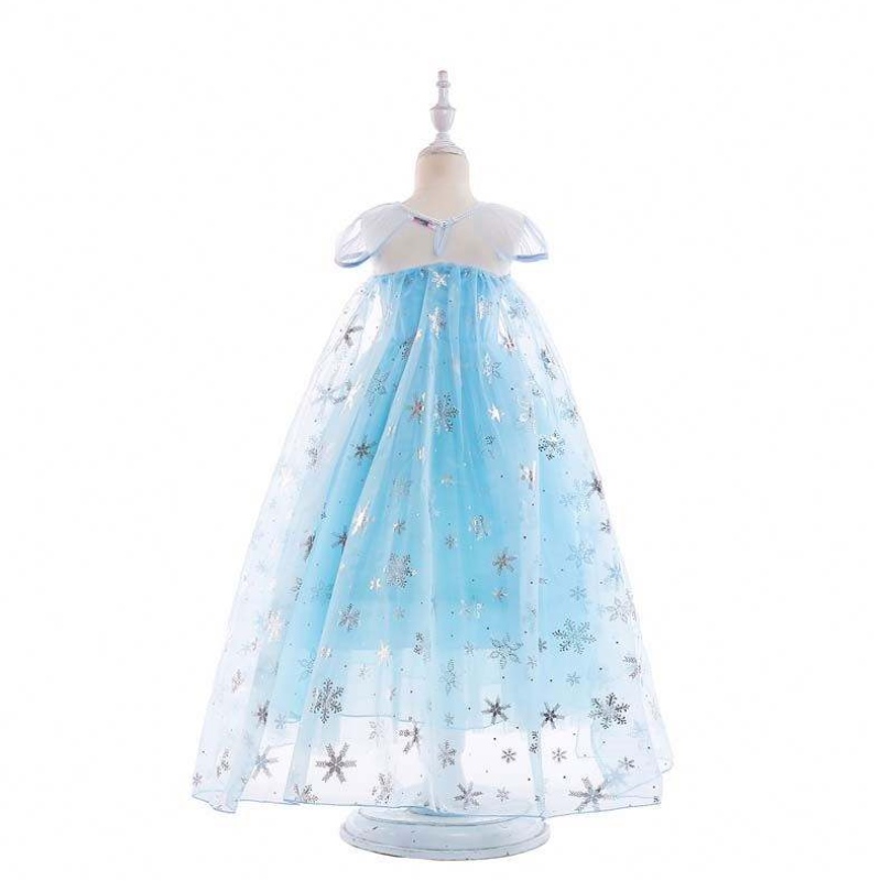 Prinses Costumes Verjaardagsfeestje verkleed Little Girls Elsa Beadings Princess Dress HCGD-044