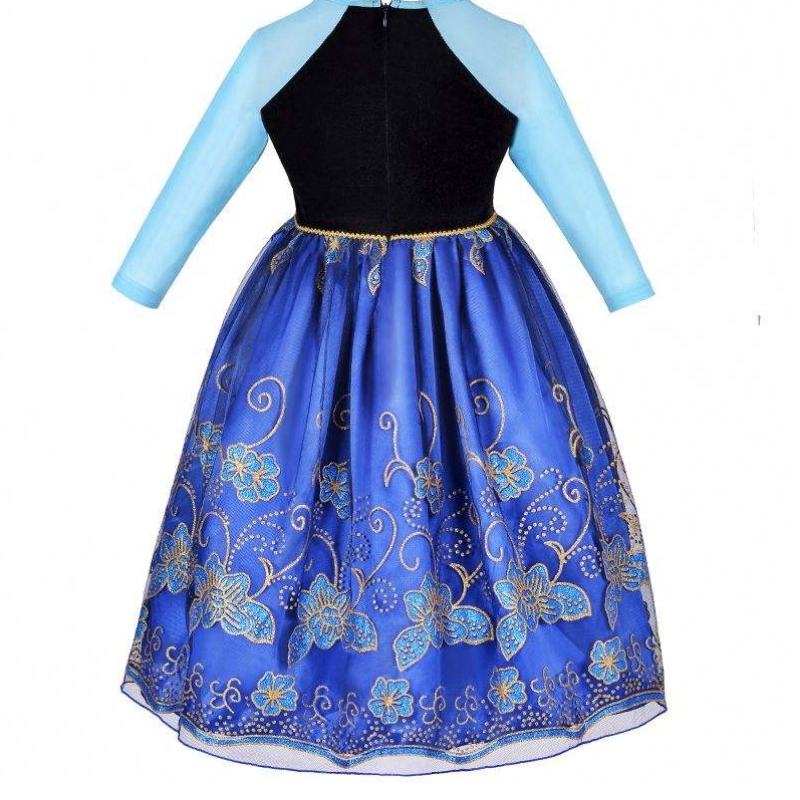 In Stock Child Cosplay kleding fantastische prinses Anna kostuum met accessoires met mantel HCGD-014