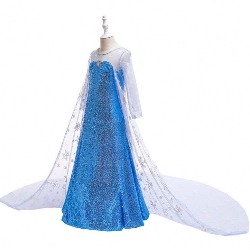 Kids Girls Little Princess Fancy Dress Up Cosplay kostuum Elsa Coronation Dress Cosplay HCGD-020