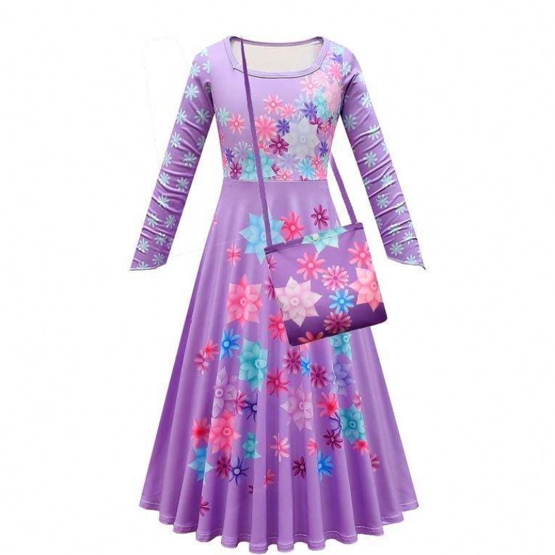 Trending Products 2022 90-160cm Halloween Princess Dress Isabela Madrigal Encanto Mirabel Cosplay HCIS-012