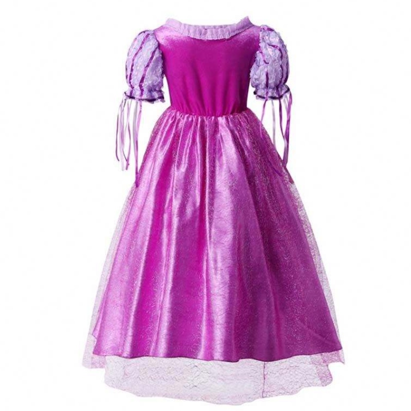 Gadgets 2022 Little Girls Purple Color Rapunzel Princess Dress met accessoires HCRS-006