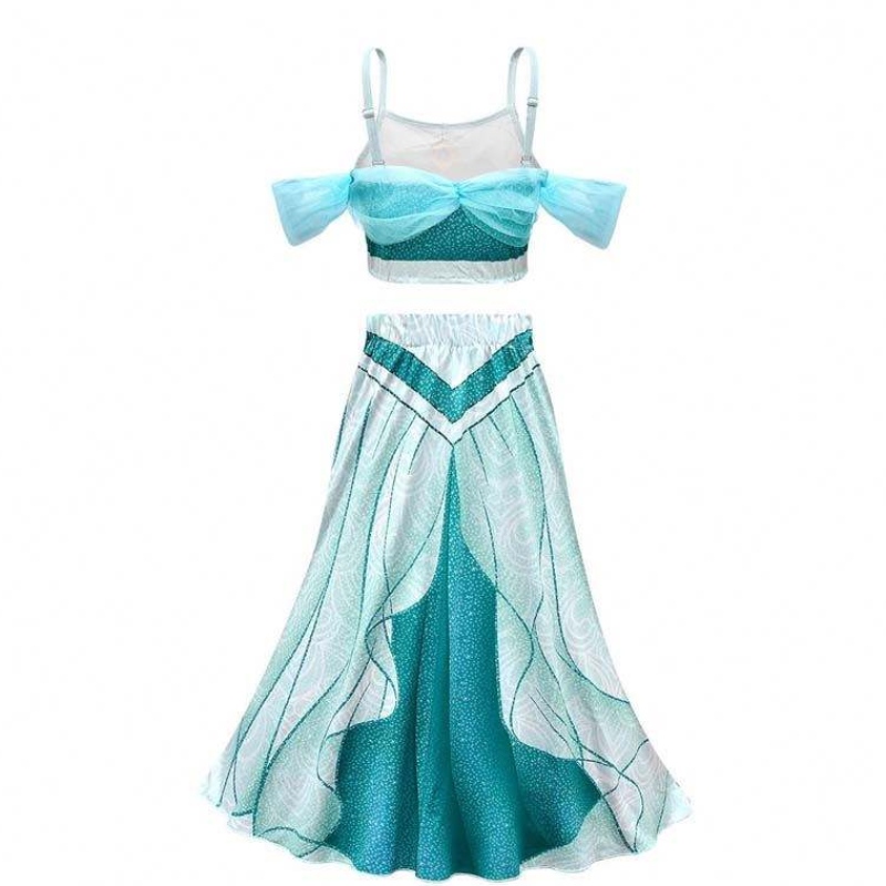NOVEDADESS 2022 Halloween Cosplay Arabische prinses Aladdin en Jasmine-kostuum met hoofdband sieraden HCAL-005