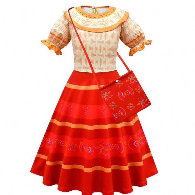 2022 Princess Encanto Mirabel Kostuum Dress Party Encantoisabela Madrigal Costume HCIS-006