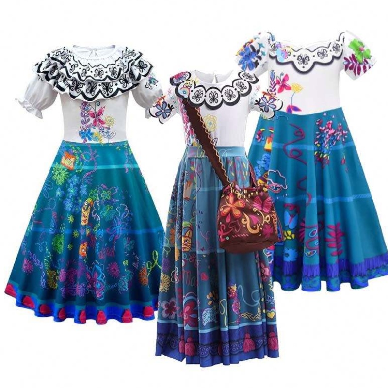 Girls Princess verkleed Halloween Fancy Party-jurken 2-12 jaar Encanto-kostuumset HCIS-001