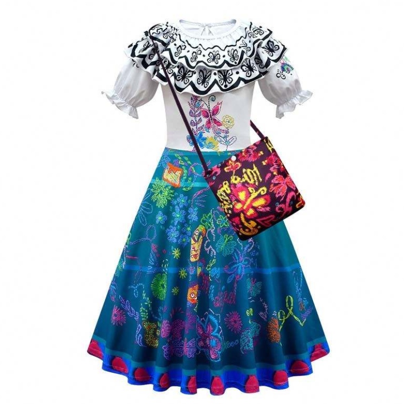 Verjaardagsfeestje Halloween Outfits Girls Magic Family Dolores Encanto-kostuum voor meisjes HCIS-006