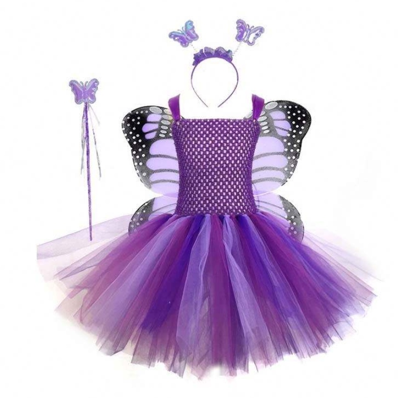 Kerstmiskinderen Verjaardagsfeestje Meisjes Mesh Tutu Butterfly Fairy Costume Kids HCMU-013