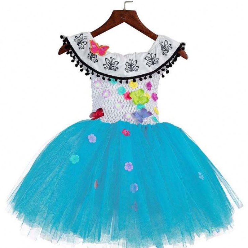 Halloween kleding Kinderen Haak TuLle Fluffy Flower Encanto Mirabel Tutu-jurk HCIS-015