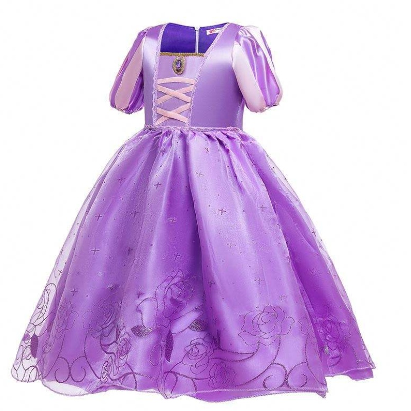 Halloween Christmas Carnival Costume Kid Princess Purple TuLle Rapunzel Jurk Children HCRS-017