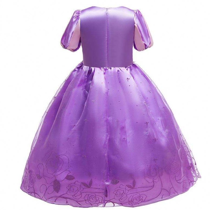 Halloween Christmas Carnival Costume Kid Princess Purple TuLle Rapunzel Jurk Children HCRS-017