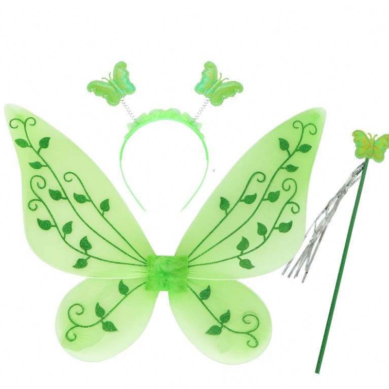 Girls Halloween Party Fairy verkleed Kids Green Fairy Dress kostuum HCTB-008