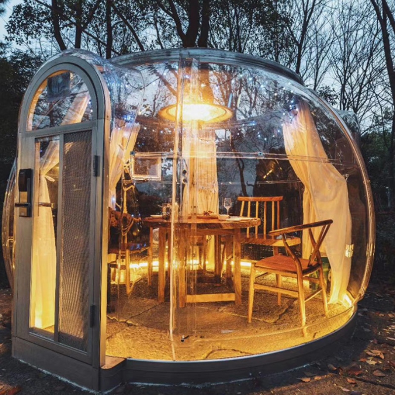 3,3 meter Economische transparante koepel Tent Geodetic Outdoor Camping Dome Tent voor resorthotel, kamperen, buitenactiviteiten