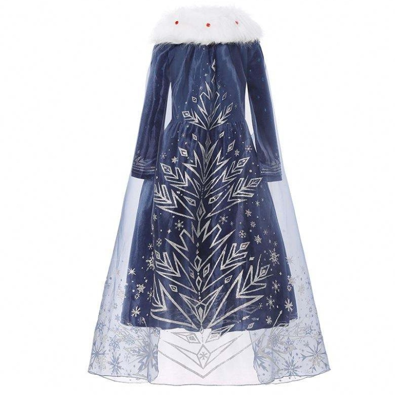 Baige Europese en Amerikaanse meisjes Elsa Anna Girl Princess Christmas Kids Winterjurk BX1736