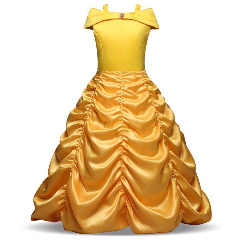 Baigenieuwe aankomst Bella Princess Girl Dress Children Costuums Kleding SMR012