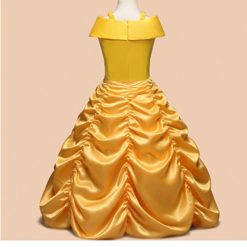 Baigenieuwe aankomst Bella Princess Girl Dress Children Costuums Kleding SMR012