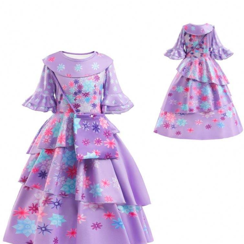 Baige encanto mirabel meisje prinses kostuum isabella cosplay jurk mfmw003