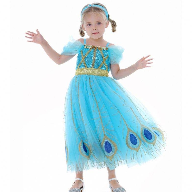 Baigenewjasmine prinses jurk Halloween cosplay kostuum kinderjurk bx8140