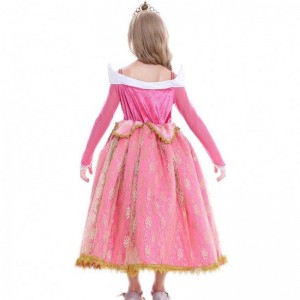 Baige 2021 Nieuwe meisjes cosplay Elsa Dresses Kids Frocks kleding Polyester Patroon Anna Princess Party Dress