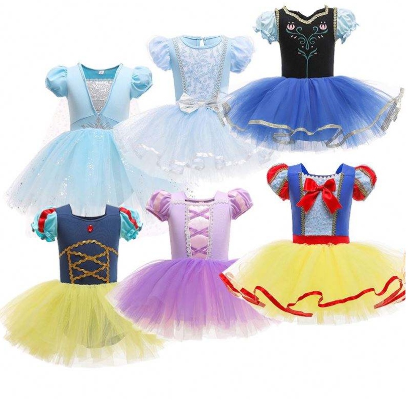 Kinderen Elsa Anna Rapunzel Sneeuw Witte Tutu Dress Princess Kostuum Kids Girl Performance Dance Dance Leotard Ballet Baby Girls Jurk