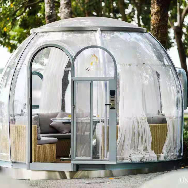 3,3 meter Economische transparante koepel Tent Geodetic Outdoor Camping Dome Tent voor resorthotel, kamperen, buitenactiviteiten