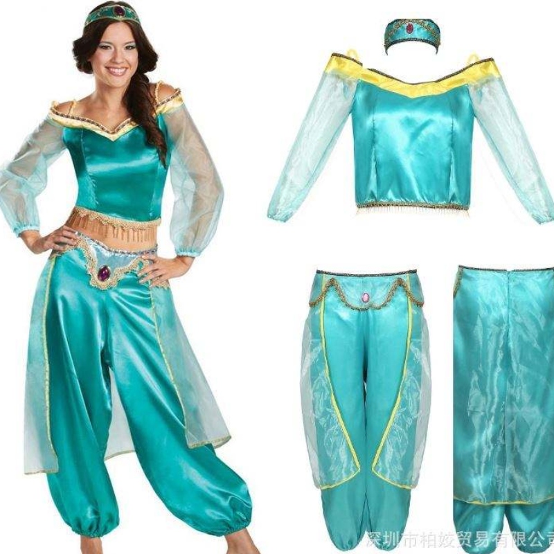 Jasmine prinses jurk volwassen cosplay Halloween kostuum cosplay podium slijtage