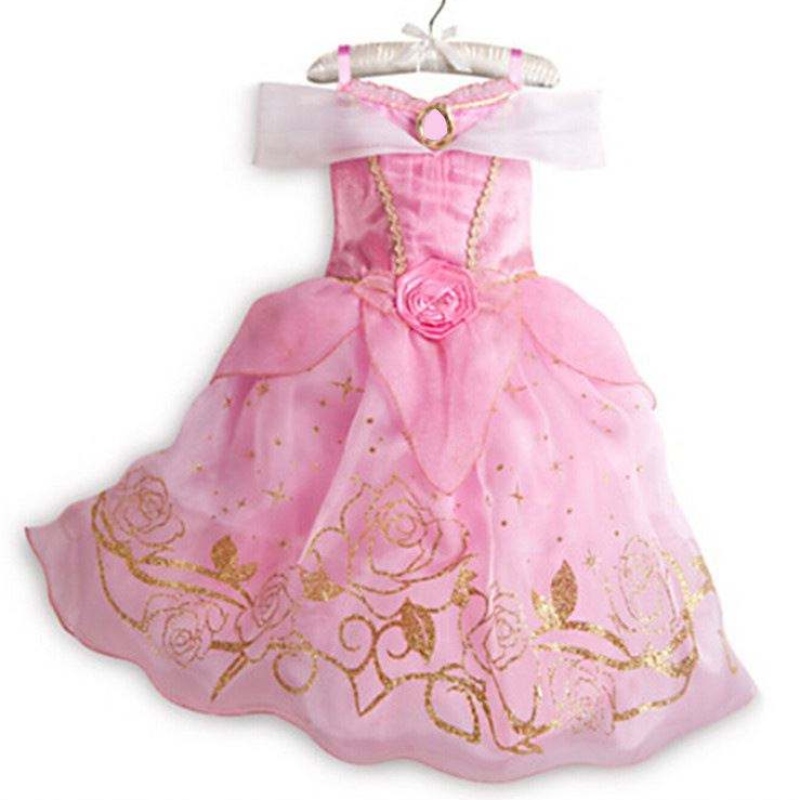 Kid Princess Dress Girl Summer Fancy feestkleding Kinderen Rapunzel Sleeping Beauty Christmas Carnival Kostuum