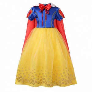 Prinses jurk kostuum witte sneeuw cosplay feestjurk meisjes Halloween prom kinderen slijtage