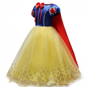 Prinses jurk kostuum witte sneeuw cosplay feestjurk meisjes Halloween prom kinderen slijtage