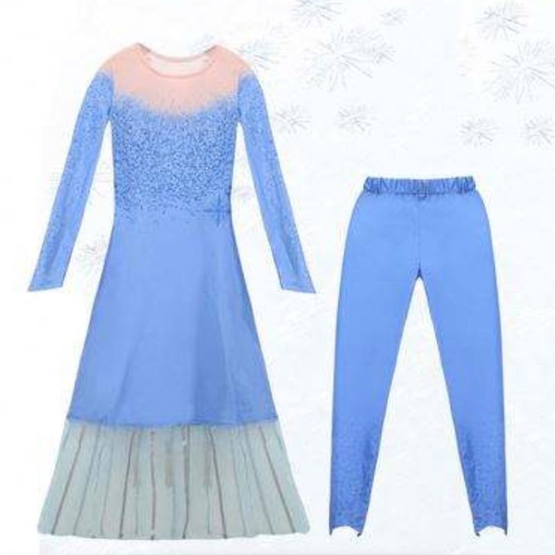 Girls Princess Dress Party Elsa Carnival Frozen 2 Elsa Anna Princess Fancy Dress Kids kostuum