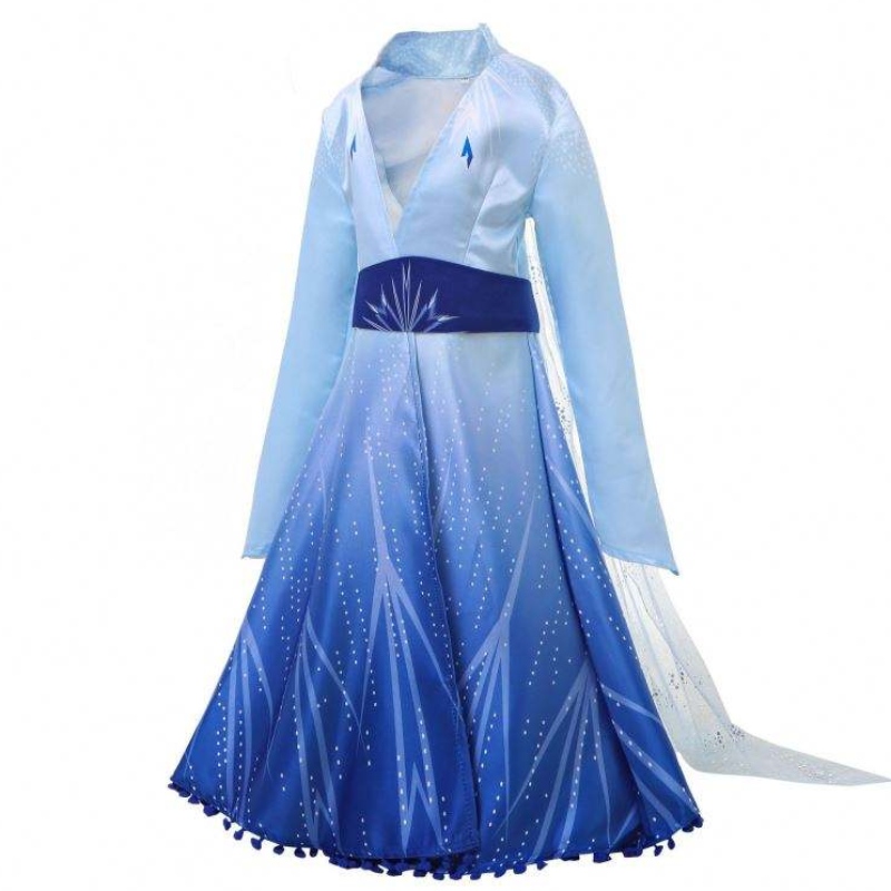 Nieuwe aankomst ellsa bevroren jurk prinses Elsa kostuum voor meisjes
