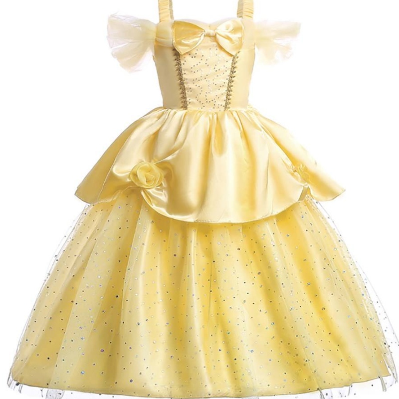 Girl Belle Princess Dress Kids Beauty and the Beast Costume Girl Baby Christmas Princess Birthday Party Fancy Dress 2-10 jaar