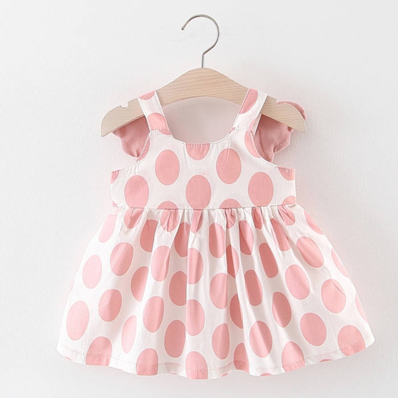 Groothandel 2 stks Baby Girl -jurk Sets Pasgeboren mouwloze verjaardagskleding Prinses Party Print Bloemjurken met hoed