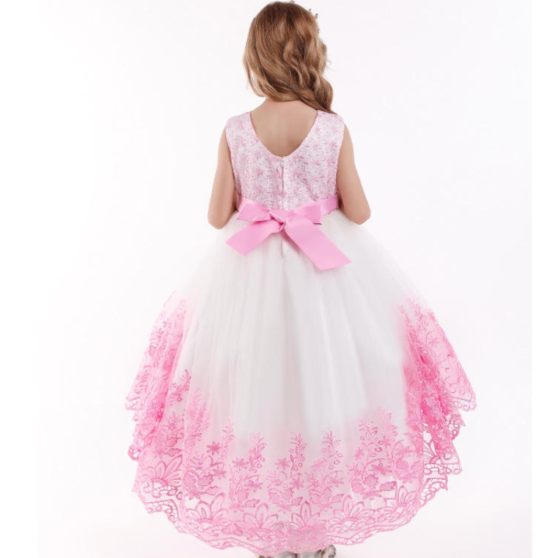 Girl Princess Dress Kids Formele avond trouwfeest kostuum voor meisjes kinderen jurk tule bloem zomerjurken