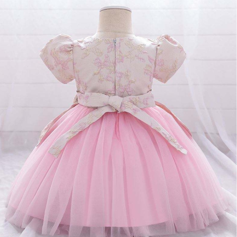 Meiqii 0-6 jaar satijn tuLle kinderen bloem feestje slijtage kind pasgeboren mini prinses jurk meisje baptsim kleding l1975xz