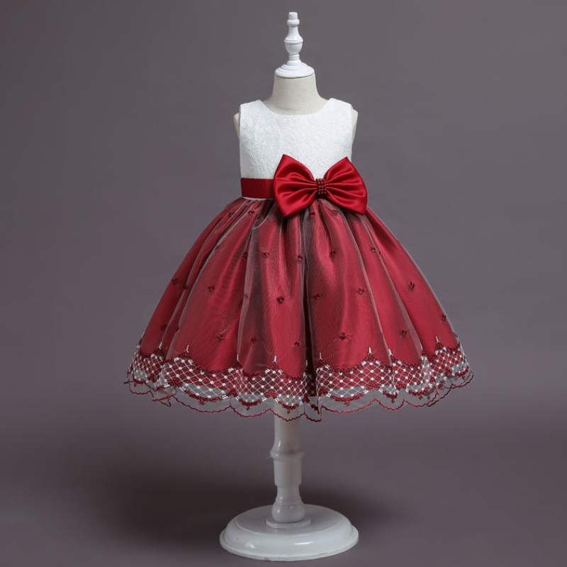Kinderen 's prinsesjurk bloemenmeisje jurk verjaardag pluizig klein meisje catwalk kostuum