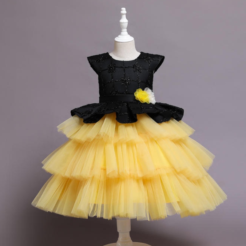 Children's Mesh Princess Dress Cake Tutu Rok voor verjaardag piano performance feest